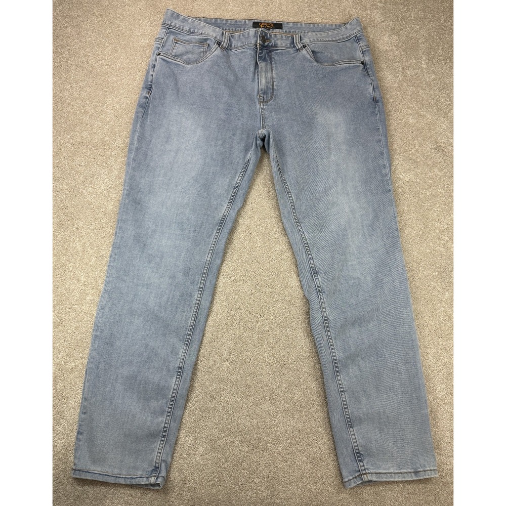 Johnny Bigg Tapered Men's 42x31 Jeans Light Wash Stretch Denim Classic Casual
